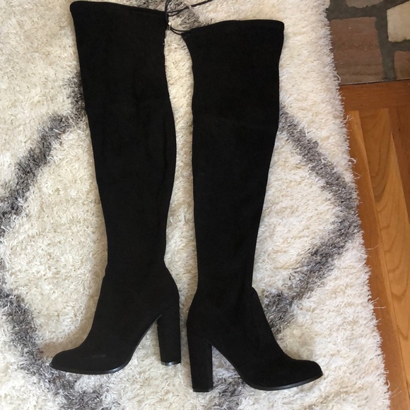 ASOS Wide Leg Stretch Over the Knee Boots - Picture 4 of 7